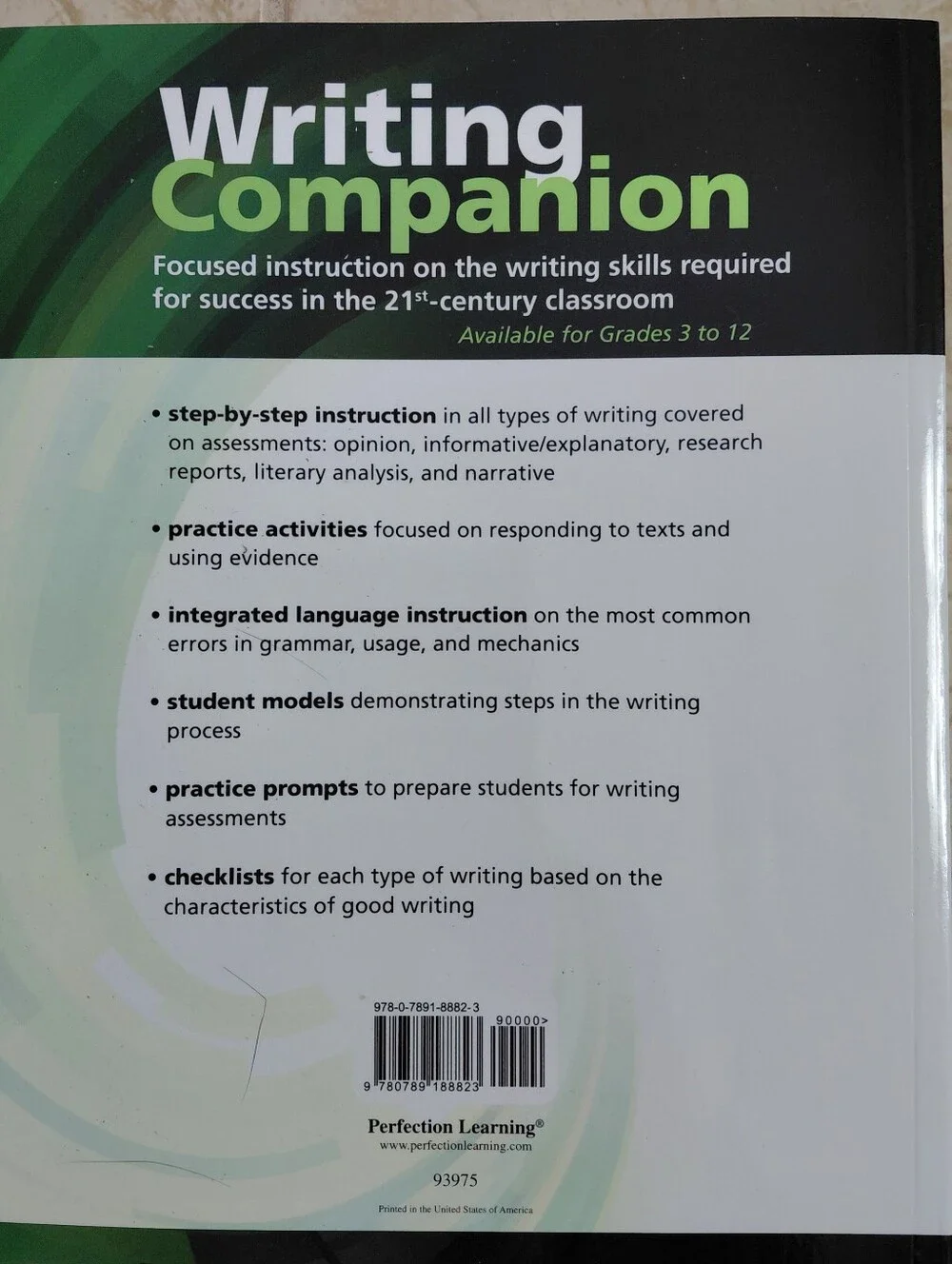 Writing Companion Workbook - Grade 4, Perfection Learning, 2014